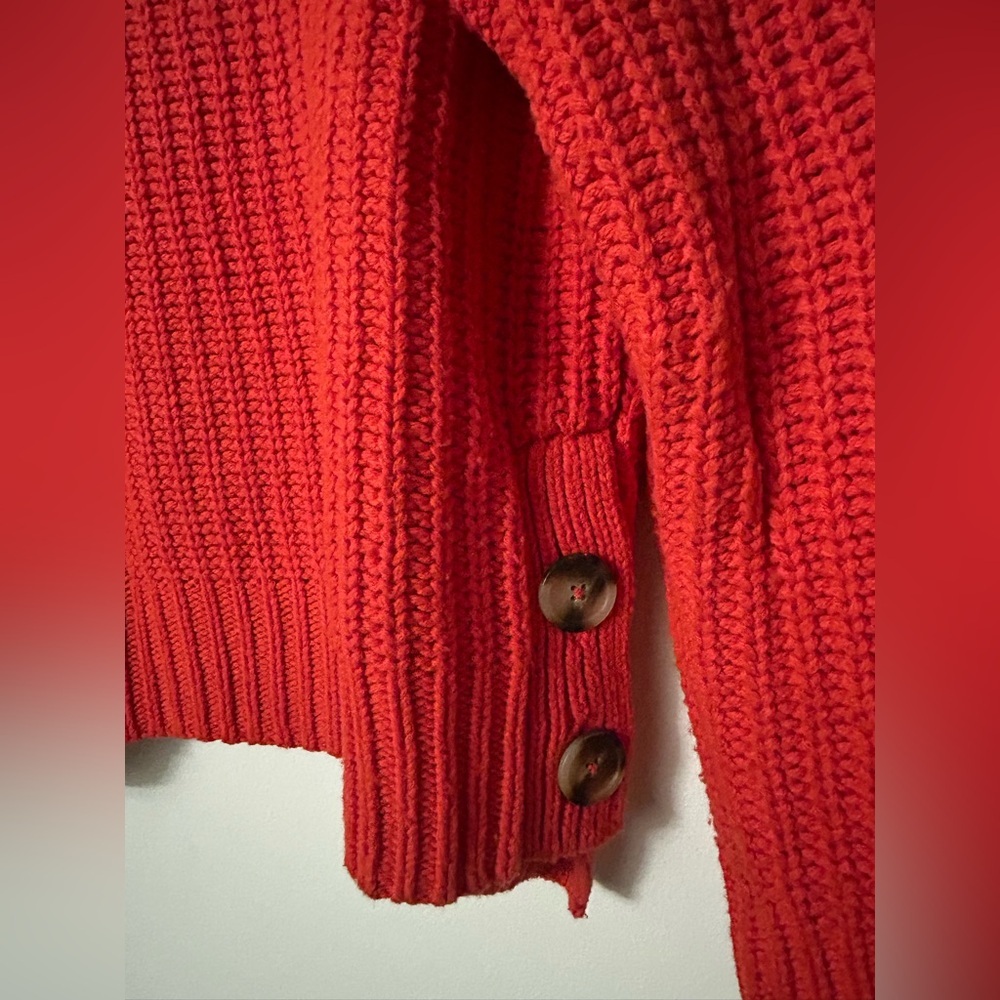 Madewell Orange Chunky Knit Sweater - Picture 4 of 6